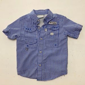 Columbia Gingham Boys Fishing Shirt